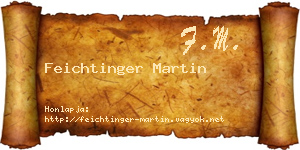 Feichtinger Martin névjegykártya